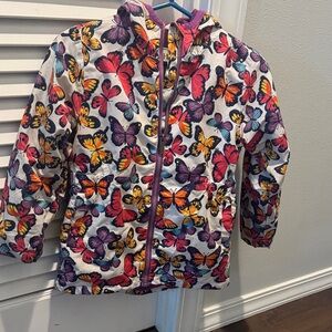 Hatley Multicolor Butterfly Print Kids Raincoat